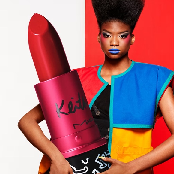 MAC Cosmetics Keith Haring x Viva Glam RED HARING Lipstick NIB - Picture 3 of 6